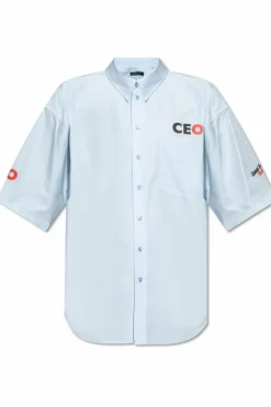 Balenciaga light blue Short-sleeve shirt