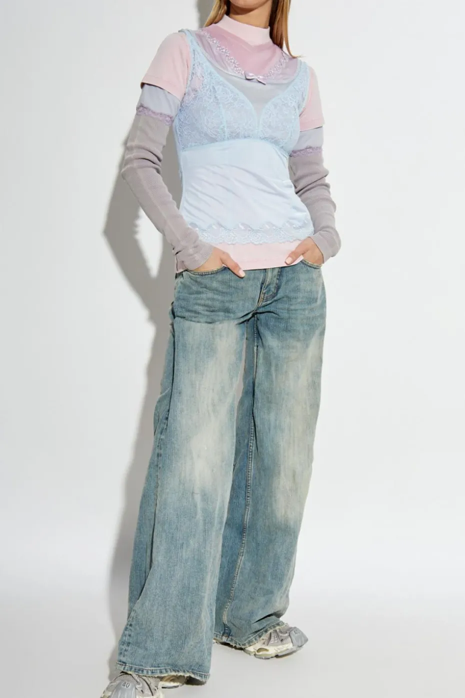 Balenciaga MULTICOLOUR Top with stand-up collar