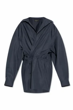 Balenciaga NAVY BLUE Cotton dress with draping
