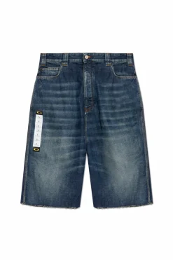 Balenciaga NAVY BLUE Denim shorts with logo