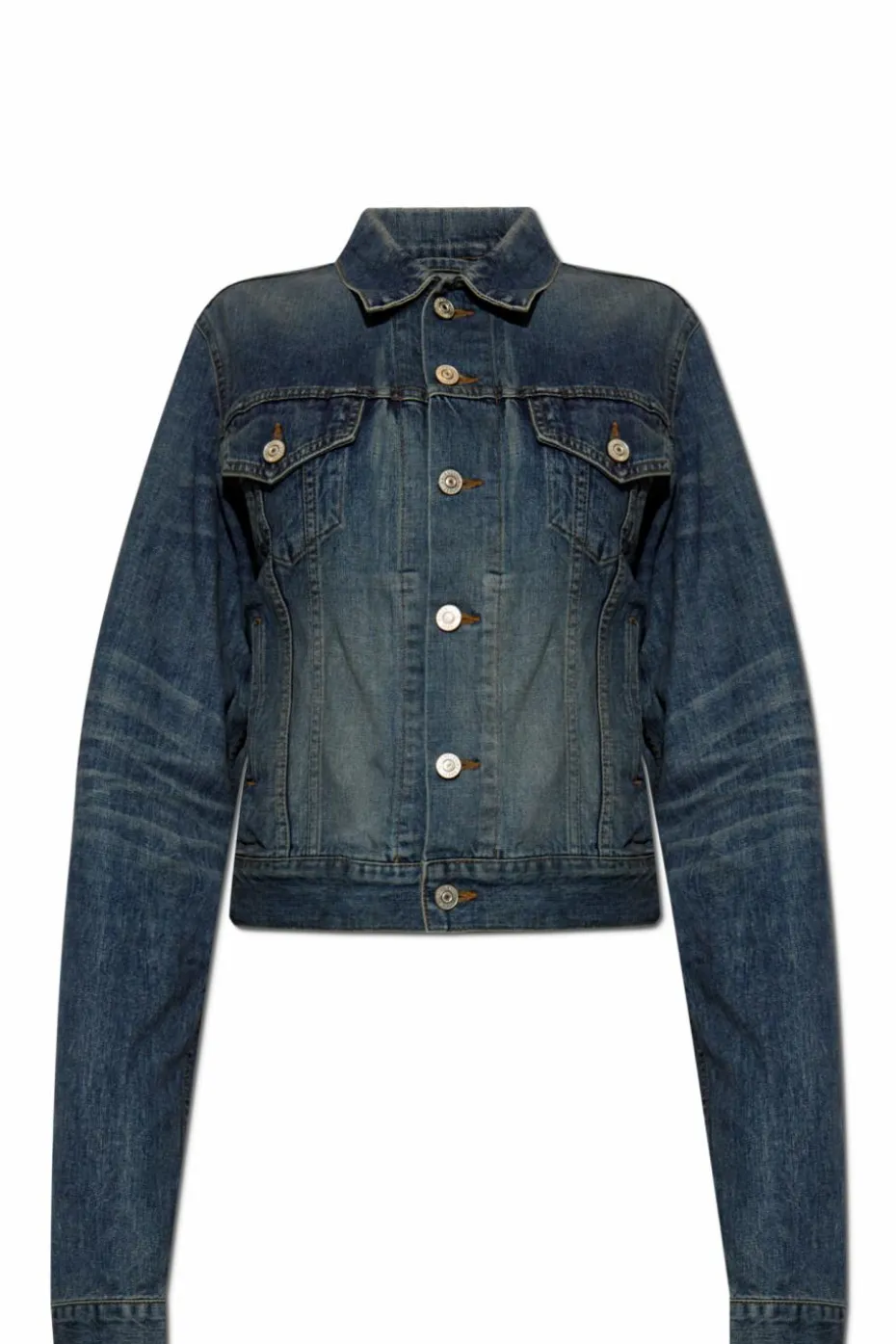 Balenciaga NAVY BLUE Denim jacket with vintage effect