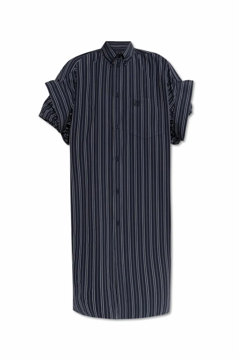 Balenciaga NAVY BLUE Dress with striped pattern