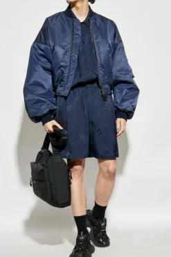Balenciaga NAVY BLUE Monogram shorts