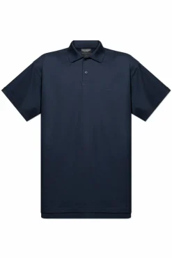 Balenciaga NAVY BLUE Polo with embroidered logo