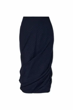 Balenciaga NAVY BLUE Skirt with striped pattern