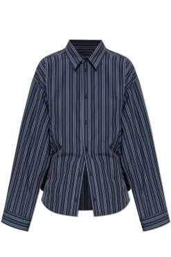 Balenciaga NAVY BLUE Striped patterned shirt