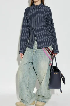 Balenciaga NAVY BLUE Striped patterned shirt
