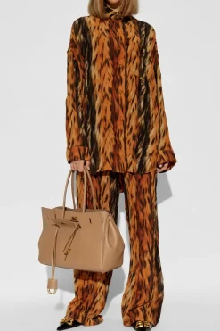Balenciaga ORANGE Silk pants
