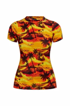 Balenciaga ORANGE T-shirt with print