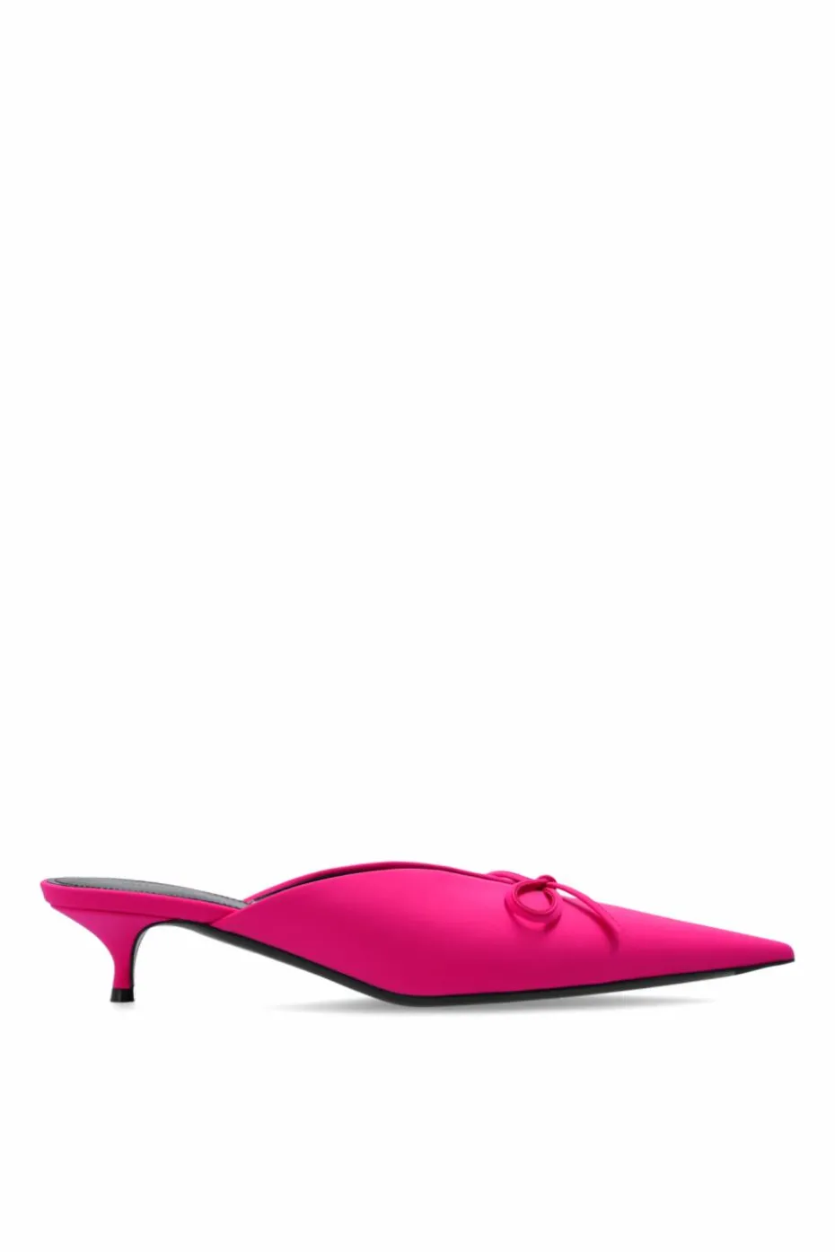 Balenciaga PINK Heeled Slippers 'Knife Bow'