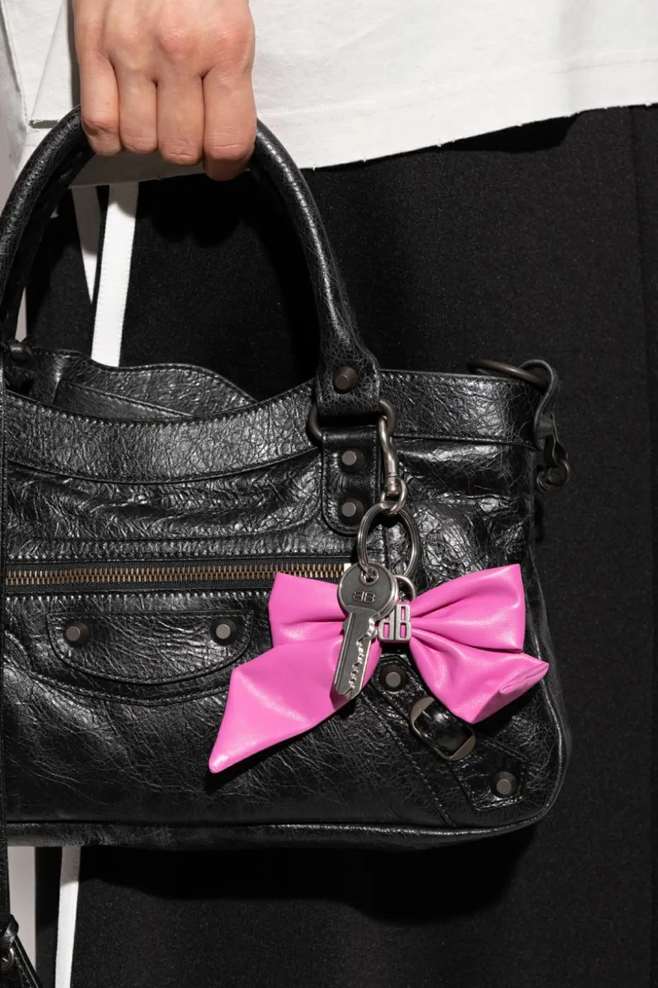 Balenciaga PINK Keychain with bow