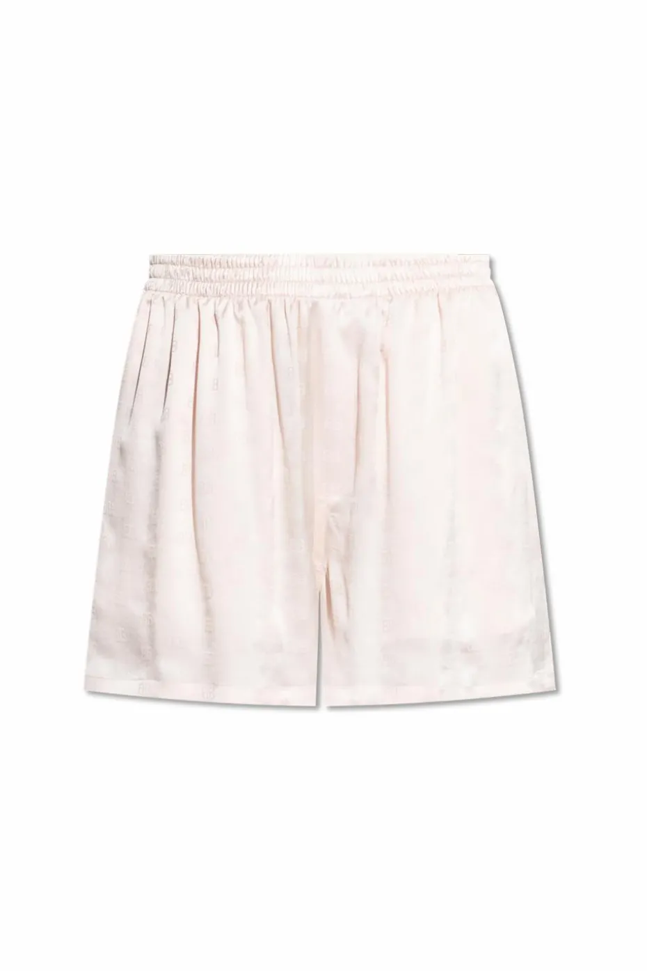 Balenciaga PINK Silk shorts with monogram