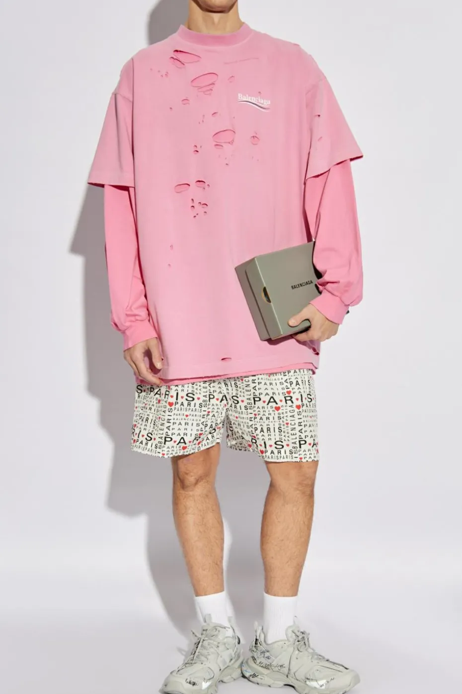 Balenciaga PINK T-shirt with logo