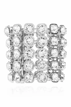 Balenciaga SILVER Bracelet with Shimmering Crystals