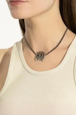 Balenciaga SILVER Brass necklace