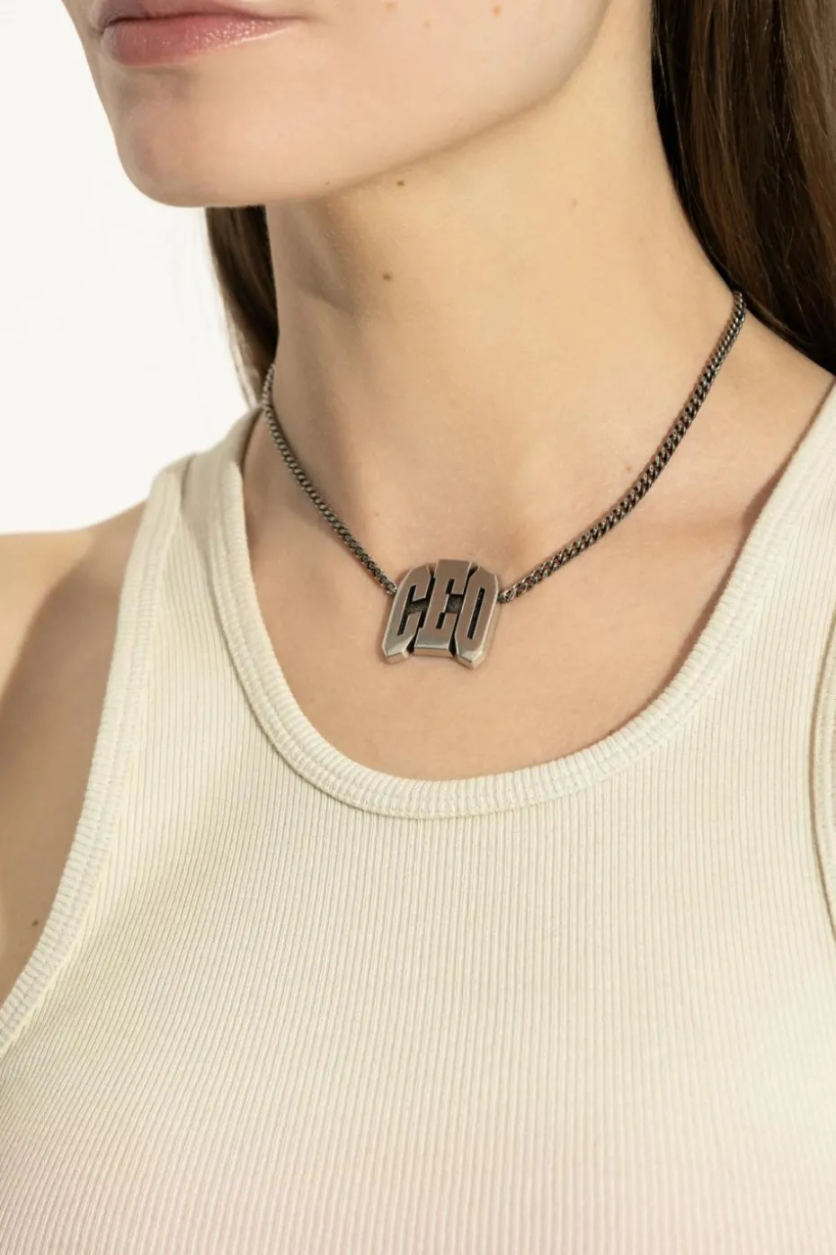 Balenciaga SILVER Brass necklace