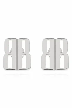 Balenciaga SILVER Earrings with logo