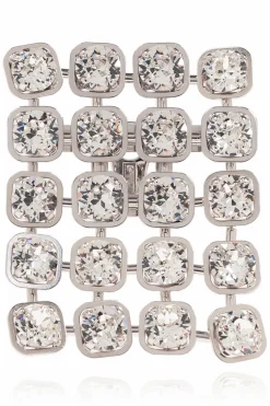 Balenciaga SILVER Earrings with shimmering crystals