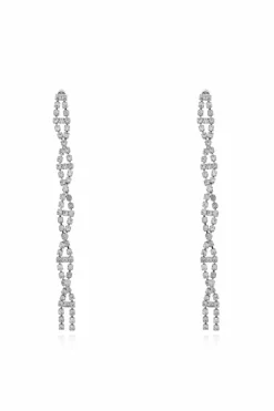 Balenciaga SILVER Earrings with shimmering crystals