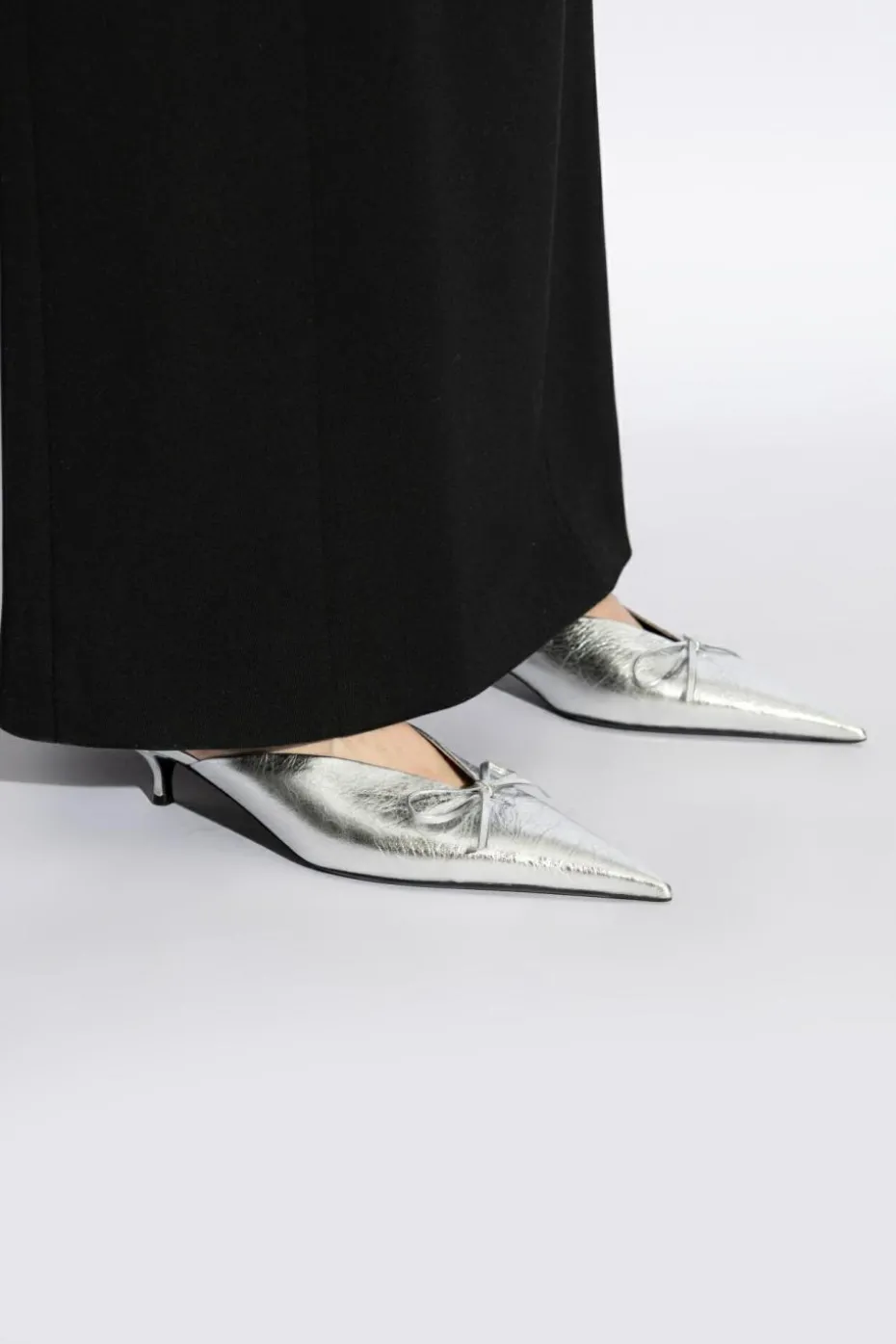 Balenciaga SILVER Heeled mules Knife