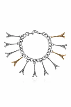 Balenciaga SILVER Pants chain with charms Souv Eiffel Tower