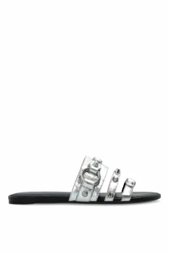 Balenciaga SILVER Slides `City`