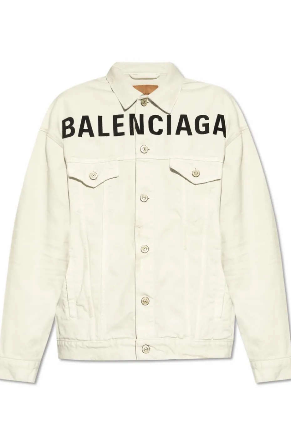 Balenciaga WHITE Denim jacket with logo