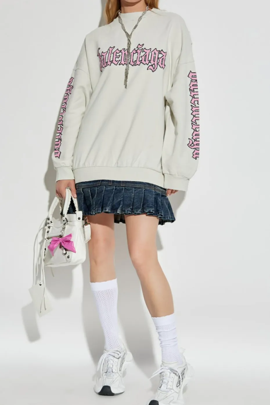 Balenciaga WHITE Dress with a vintage effect