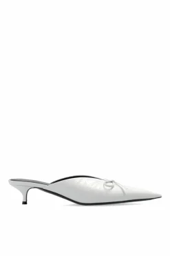 Balenciaga WHITE Heeled Sandals 'Knife Bow'