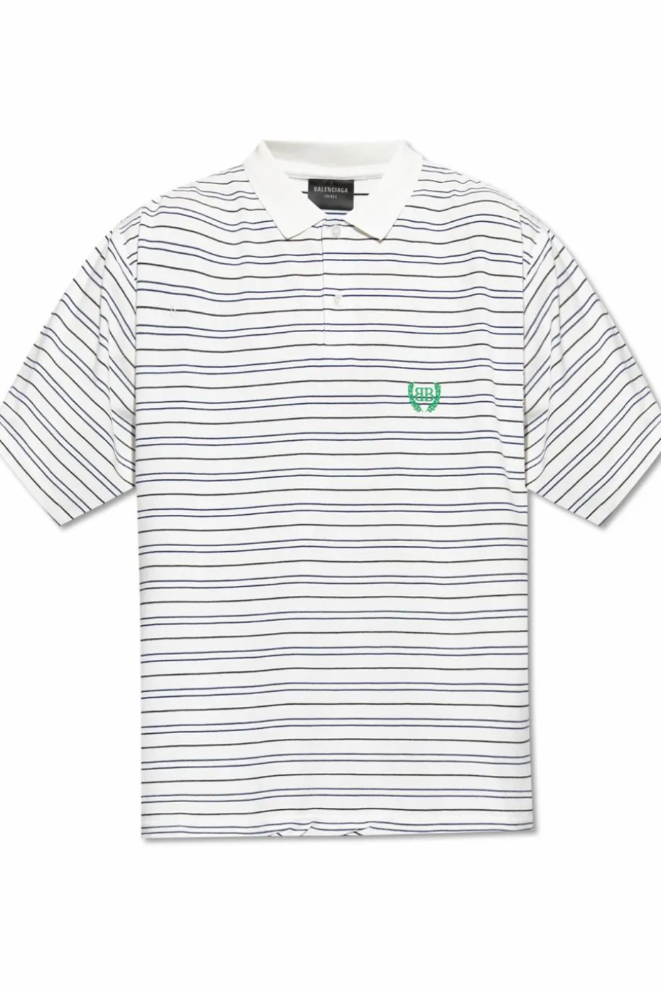 Balenciaga WHITE Polo with striped pattern