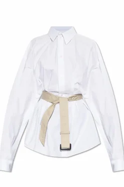 Balenciaga WHITE Shirt with waist belt