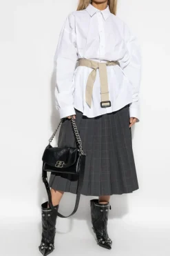 Balenciaga WHITE Shirt with waist belt