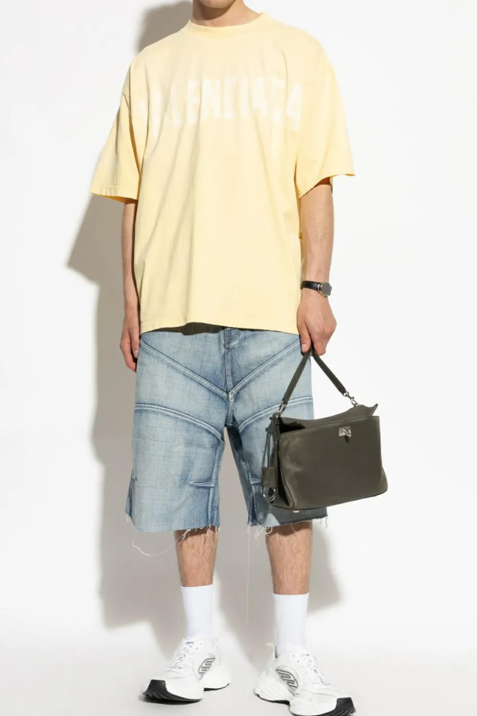 Balenciaga YELLOW T-shirt with logo