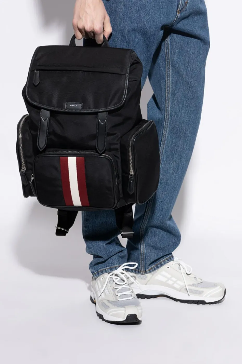 Bally BLACK Backpack with logo patch