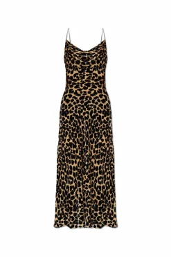 Balmain beige Dress with animal print