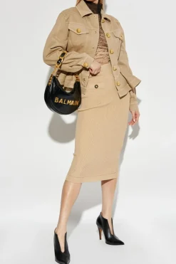 Balmain beige Pencil skirt