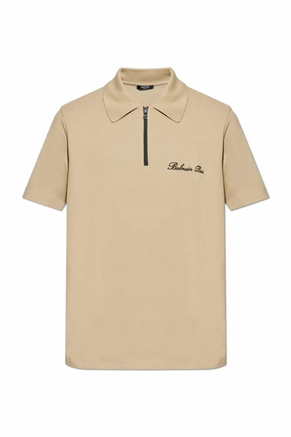 Balmain beige Polo with embroidered logo