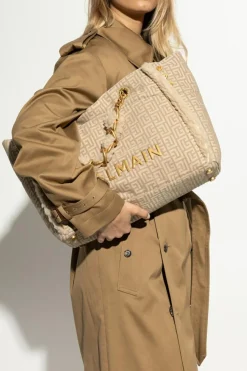 Balmain beige shopper type bag
