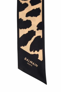 Balmain beige Silk scarf