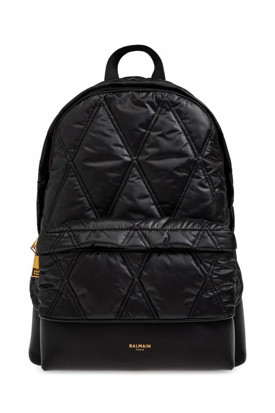 Balmain BLACK Backpack with printed logo