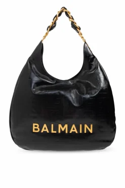 Balmain BLACK Bag 1945 Soft Moon Large in hobo style