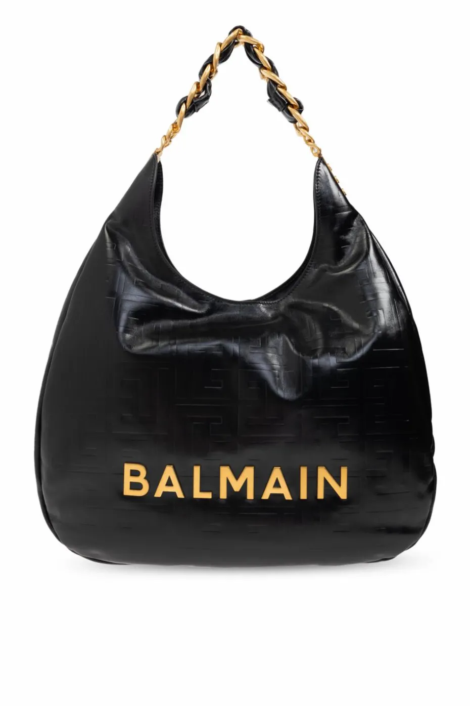 Balmain BLACK Bag 1945 Soft Moon Large in hobo style