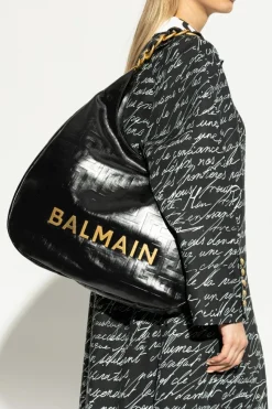 Balmain BLACK Bag 1945 Soft Moon Large in hobo style