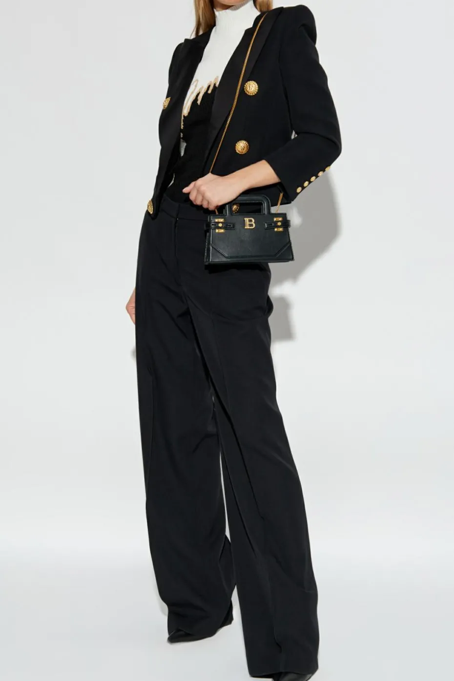 Balmain BLACK Blazer with satin lapels