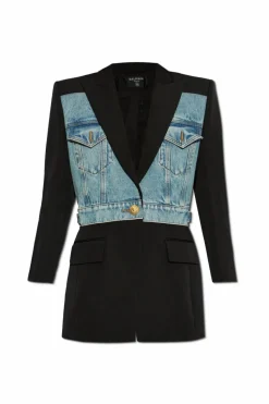 Balmain BLACK Blazer with closed lapels