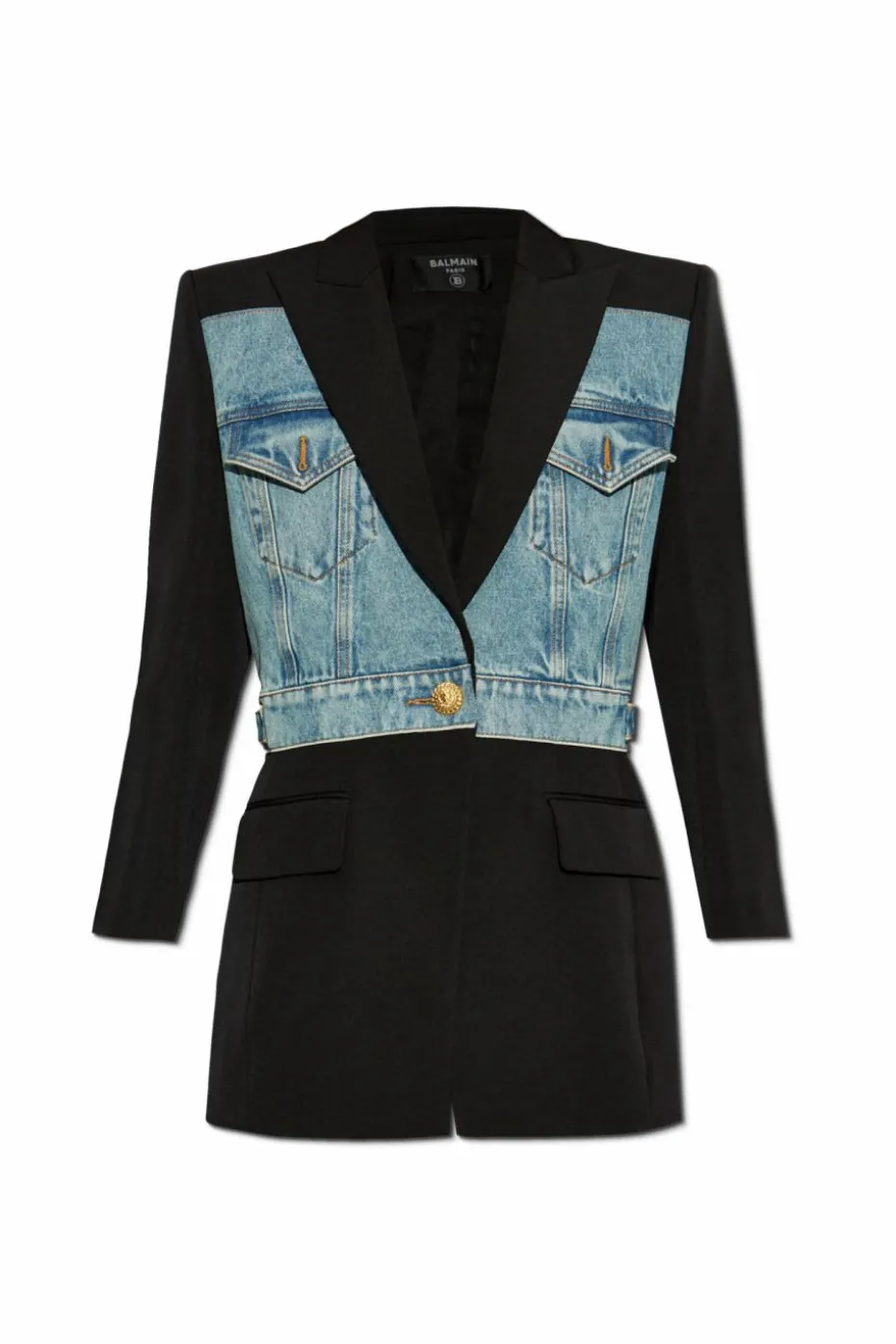 Balmain BLACK Blazer with closed lapels
