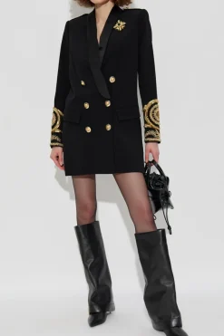 Balmain BLACK Blazer with embroidered pattern