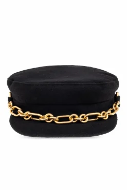 Balmain BLACK Cap with decorative chain