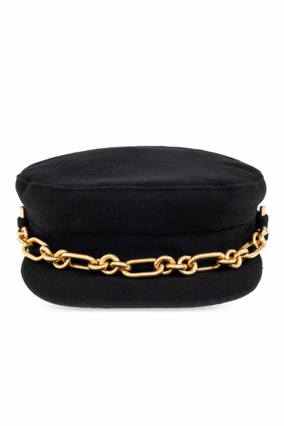 Balmain BLACK Cap with decorative chain