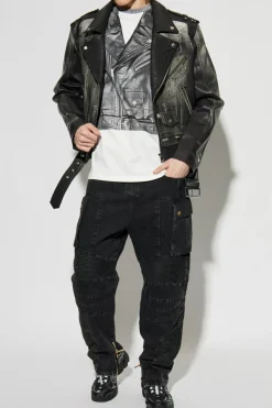 Balmain BLACK Cargo style jeans